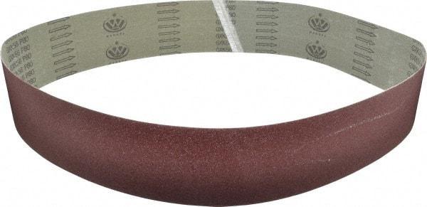 Tru-Maxx - 4" Wide x 60" OAL, 80 Grit, Aluminum Oxide Abrasive Belt - Aluminum Oxide, Medium, Coated - Benchmark Tooling