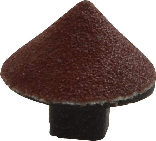 Superior Abrasives - 5/8" Diam 120 Grit 90° Included Angle Cone Center Lap - Aluminum Oxide, Fine Grade, Shank Mounted - Benchmark Tooling