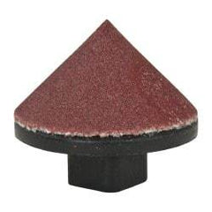 Superior Abrasives - 7/8" Diam 120 Grit 90° Included Angle Cone Center Lap - Aluminum Oxide, Fine Grade, Shank Mounted - Benchmark Tooling