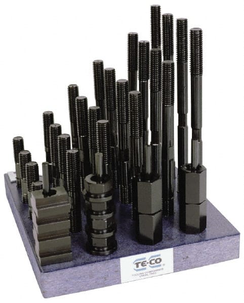 TE-CO - T-Nut & Stud Kits Stud Thread Sizes: 3/8-16 T-Slot Size (Inch): 9/16 - Benchmark Tooling