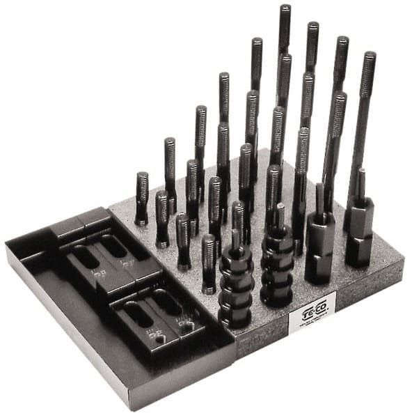 TE-CO - T-Nut & Stud Kits Stud Thread Sizes: 1-8 Number of Pieces: 41 - Benchmark Tooling