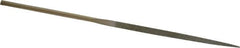 Value Collection - 5-1/2" OAL Fine Three Square Needle Diamond File - 9/64" Wide x 9/64" Thick, 2-3/4 LOC - Benchmark Tooling