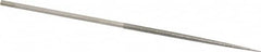 Value Collection - 5-1/2" OAL Fine Round Needle Diamond File - 1/8" Wide x 1/8" Thick, 2-3/4 LOC - Benchmark Tooling