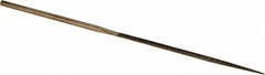Value Collection - 5-1/2" OAL Fine Point Needle Diamond File - 13/64" Wide x 5/64" Thick, 2-3/4 LOC - Benchmark Tooling