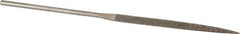 Value Collection - 5-1/2" OAL Medium Barrette Needle Diamond File - 13/64" Wide x 3/32" Thick, 2-3/4 LOC - Benchmark Tooling