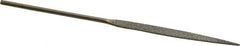 Value Collection - 5-1/2" OAL Medium Taper Needle Diamond File - 13/64" Wide x 3/64" Thick, 2-3/4 LOC - Benchmark Tooling