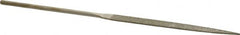 Value Collection - 5-1/2" OAL Medium Point Needle Diamond File - 13/64" Wide x 3/64" Thick, 2-3/4 LOC - Benchmark Tooling