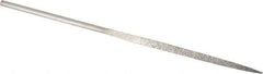 Value Collection - 5-1/2" OAL Medium Three Square Needle Diamond File - 9/64" Wide x 9/64" Thick, 2-3/4 LOC - Benchmark Tooling