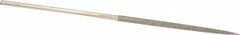 Value Collection - 5-1/2" OAL Medium Square Needle Diamond File - 3/32" Wide x 3/32" Thick, 2-3/4 LOC - Benchmark Tooling
