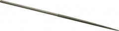 Value Collection - 5-1/2" OAL Medium Round Needle Diamond File - 1/8" Wide x 1/8" Thick, 2-3/4 LOC - Benchmark Tooling