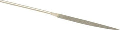 Value Collection - 5-1/2" OAL Medium Knife Needle Diamond File - 3/16" Wide x 1/16" Thick, 2-3/4 LOC - Benchmark Tooling