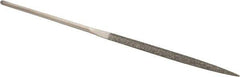 Value Collection - 5-1/2" OAL Medium Triangular Needle Diamond File - 11/64" Wide x 5/64" Thick, 2-3/4 LOC - Benchmark Tooling