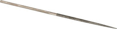 Value Collection - 5-1/2" OAL Medium Point Needle Diamond File - 13/64" Wide x 5/64" Thick, 2-3/4 LOC - Benchmark Tooling