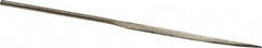 Value Collection - 5-1/2" OAL Coarse Barrette Needle Diamond File - 13/64" Wide x 3/32" Thick, 2-3/4 LOC - Benchmark Tooling