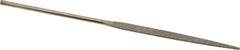 Value Collection - 5-1/2" OAL Coarse Taper Needle Diamond File - 13/64" Wide x 3/64" Thick, 2-3/4 LOC - Benchmark Tooling