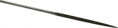 Value Collection - 5-1/2" OAL Coarse Three Square Needle Diamond File - 9/64" Wide x 9/64" Thick, 2-3/4 LOC - Benchmark Tooling