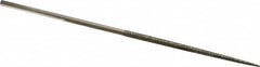 Value Collection - 5-1/2" OAL Coarse Round Needle Diamond File - 7/64" Wide x 1/8" Thick, 2-3/4 LOC - Benchmark Tooling