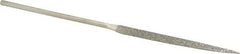 Value Collection - 5-1/2" OAL Coarse Knife Needle Diamond File - 3/16" Wide x 1/16" Thick, 2-3/4 LOC - Benchmark Tooling