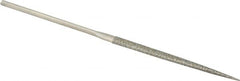 Value Collection - 5-1/2" OAL Coarse Point Needle Diamond File - 13/64" Wide x 5/64" Thick, 2-3/4 LOC - Benchmark Tooling