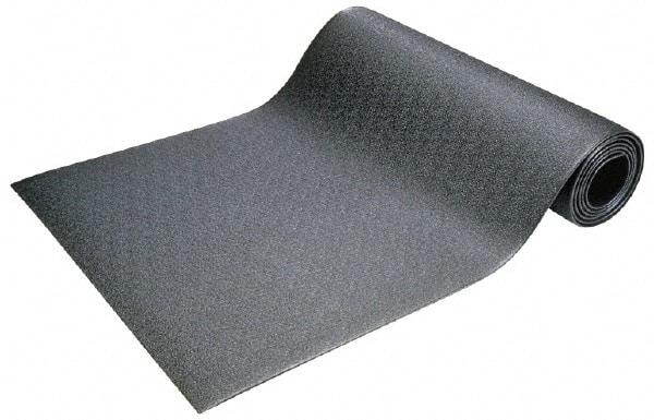 Wearwell - 60' Long x 3' Wide, Dry Environment, Anti-Fatigue Matting - Black, Vinyl with Vinyl Sponge Base, Rounded on 4 Sides - Benchmark Tooling