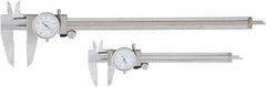 Value Collection - 0 to 6 and 12" Outside Diameter Dial Caliper Set - 0.001" Graduation, 0.1 Range per Revolution, Stainless Steel, White Face - Benchmark Tooling