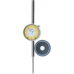 Value Collection - 0.001" Graduation, 2" Max Meas, 0-100 Dial Reading, Dial Indicator & Base Kit - 2-9/32" Dial Diam - Benchmark Tooling