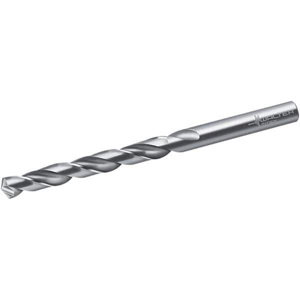 Walter-Titex - 9mm 130° Cobalt Jobber Drill - Bright Finish, Right Hand Cut, Spiral Flute, Straight Shank, 125mm OAL, VA Point - Benchmark Tooling