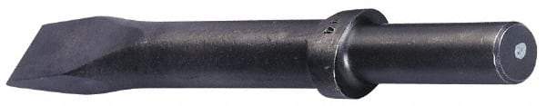 Made in USA - 1" Head Width, 24" OAL, Flat Chisel - Round Drive, Round Shank, Alloy Steel - Benchmark Tooling