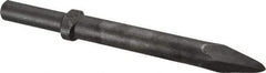 Made in USA - 9" OAL, Moil Point Chisel - Round Drive, Round Shank, Alloy Steel - Benchmark Tooling