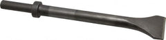 Made in USA - 2" Head Width, 12" OAL, 1/2" Shank Diam, Scaling Chisel - Round Drive, Round Shank, Alloy Steel - Benchmark Tooling