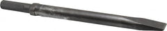 Made in USA - 1" Head Width, 12" OAL, 1/2" Shank Diam, Flat Chisel - Hex Drive, Hex Shank, Alloy Steel - Benchmark Tooling