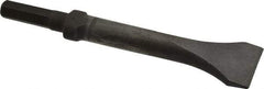 Made in USA - 2" Head Width, 9" OAL, 1/2" Shank Diam, Scaling Chisel - Hex Drive, Hex Shank, Alloy Steel - Benchmark Tooling