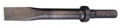 Made in USA - 1" Head Width, 12" OAL, Flat Chisel - Hex Drive, Hex Shank, Alloy Steel - Benchmark Tooling