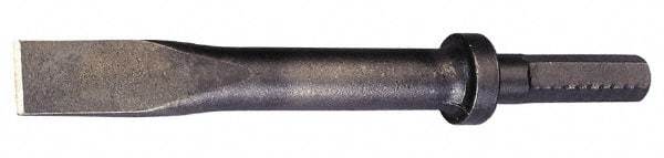 Made in USA - 1" Head Width, 24" OAL, Flat Chisel - Hex Drive, Hex Shank, Alloy Steel - Benchmark Tooling