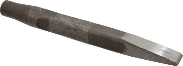 Made in USA - 15/16" Head Width, 9-1/2" OAL, Rivet Cutter Chisel - Round Drive, Round Shank, Alloy Steel - Benchmark Tooling