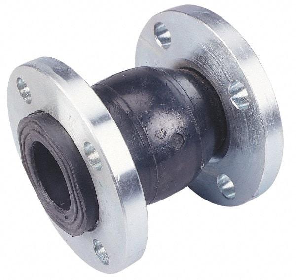 Unisource Mfg. - 6" Pipe, Neoprene Single Arch Pipe Expansion Joint - 6" Long, 1/2" Extension, 3/4" Compression, 225 Max psi, Flanged - Benchmark Tooling