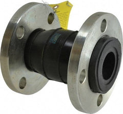 Unisource Mfg. - 2" Pipe, Neoprene Single Arch Pipe Expansion Joint - 6" Long, 3/8" Extension, 1/2" Compression, 225 Max psi, Flanged - Benchmark Tooling