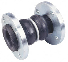 Unisource Mfg. - 1-1/2" Pipe, Neoprene Double Arch Pipe Expansion Joint - 7" Long, 1" Extension, 2" Compression, 225 Max psi, Flanged - Benchmark Tooling
