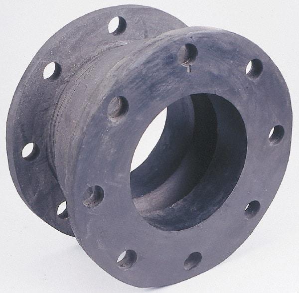 Unisource Mfg. - 6" Pipe, Chlorobutyl Wide Arch Pipe Expansion Joint - 6" Long, 3/4" Extension, 1-3/4" Compression, 225 Max psi, Flanged - Benchmark Tooling