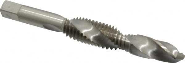 Interstate - 1/2-13 UNC, H3, 4-1/16" OAL, 0.435" Drill Diam x 1-1/8" Drill Length, Combination Drill & Tap - 2 Flutes, 1-15/32" Thread Length, High Speed Steel - Exact Industrial Supply
