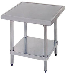 Eagle MHC - 24 Wide x 24" Deep x 24" High, Stainless Steel Machine Work Table - Flat Top, Adjustable Height Legs - Benchmark Tooling