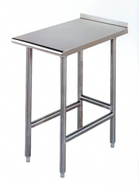 Eagle MHC - 18 Wide x 30" Deep x 35-1/2" High, Stainless Steel Filler Table - Rolled Edge, Adjustable Height Legs - Benchmark Tooling