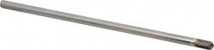 Atrax - 1/4" Cut Diam, 1/4" Shank Diam, Cylinder with Radius Head Single Cut Burr - Carbide, Radius End, 1/2" LOC, 6-1/2" OAL - Benchmark Tooling