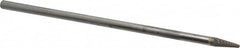 Atrax - 1/4" Cut Diam, 1/4" Shank Diam, Taper Head Single Cut Burr - Carbide, Radius End, 5/8" LOC, 6-5/8" OAL - Benchmark Tooling