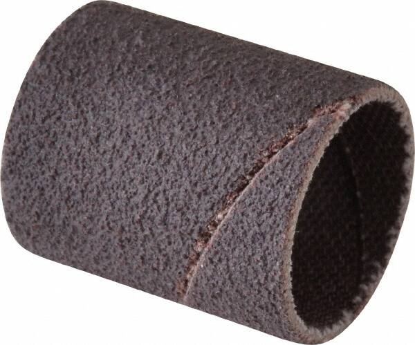 Made in USA - 80 Grit Aluminum Oxide Coated Spiral Band - 3/4" Diam x 1" Wide, Medium Grade - Benchmark Tooling