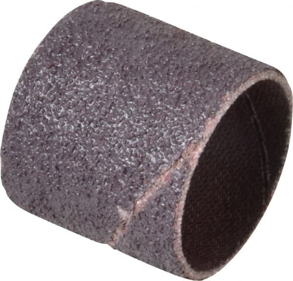 Made in USA - 50 Grit Aluminum Oxide Coated Spiral Band - 1" Diam x 1" Wide, Coarse Grade - Benchmark Tooling