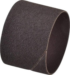 Made in USA - 80 Grit Aluminum Oxide Coated Spiral Band - 2" Diam x 1-1/2" Wide, Medium Grade - Benchmark Tooling