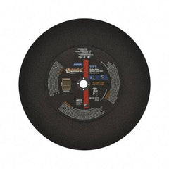 Norton - 10" Aluminum Oxide Cutoff Wheel - 3/32" Thick, 5/8" Arbor, 6,110 Max RPM, Use with Stationary Tools - Benchmark Tooling