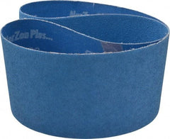 Norton - 4" Wide x 36" OAL, 60 Grit, Zirconia Alumina Abrasive Belt - Zirconia Alumina, Medium, Coated, X Weighted Cloth Backing, Series R823 - Benchmark Tooling