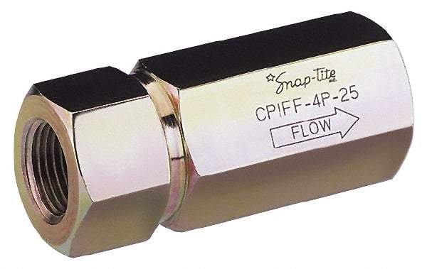 Parker - 3/4 Thread Steel Hydraulic Hose Check - 5,000 psi, 20 GPM - Benchmark Tooling